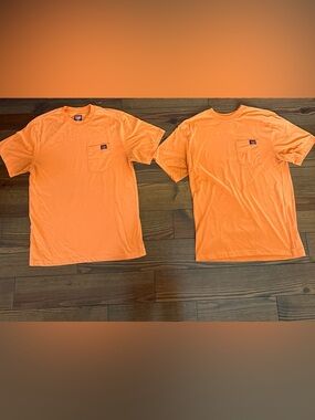 Wrangler Men's Short-Sleeve Pocket Tees in Bright Orange (Pair)